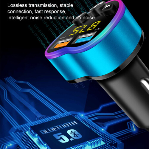USB Car Adapter Bluetooth Kit with QC3.0 Fast Charging 1