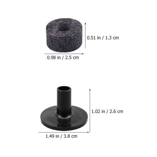 Σετ τυμπάνων Felt Pad μαύρο 10 τεμάχια 1