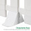 White Plastic Courtyard Fence for Garden Edging 2 pcs 8