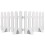 White Plastic Courtyard Fence for Garden Edging 2 pcs 3