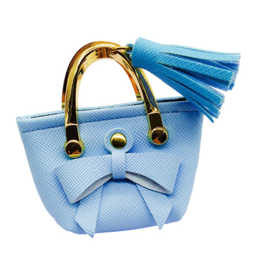 1/6 Scale Handbag with Bow Tie for 12" BJD Dolls Light Blue 2