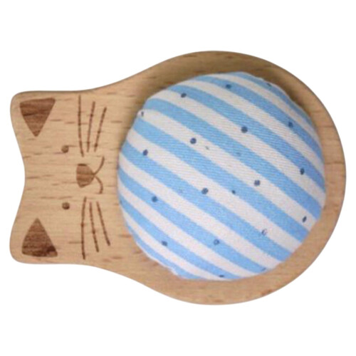 Sewing pin holder round blue cushion for beginners 1