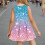 Abito estivo da ragazza senza maniche con paillettes e scollo rotondo e 6