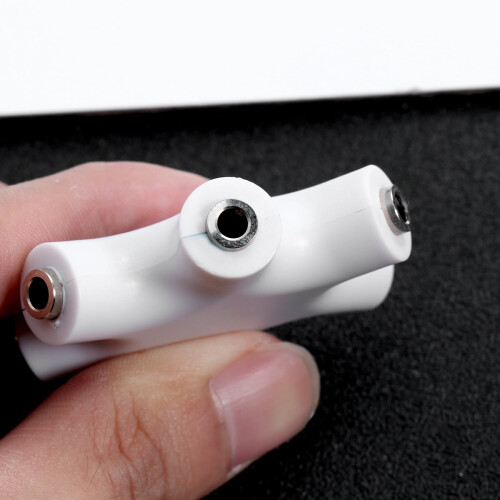 Headphone Splitter 3.5mm Snowflake Shape 5-Way White 1