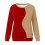 Felpa da donna a blocchi di colore, girocollo, maniche raglan 3