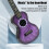 Ukulele per bambini a forma di ippopotamo viola da 20 pollici con corde vere e 3