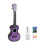 Ukulele per bambini a forma di ippopotamo viola da 20 pollici con corde vere e 5