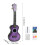Ukulele per bambini a forma di ippopotamo viola da 20 pollici con corde vere e 6