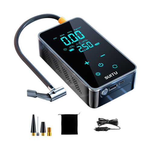 Tire Pump Electrical Compact for Motorcycle 25L/Min 7.4V 1