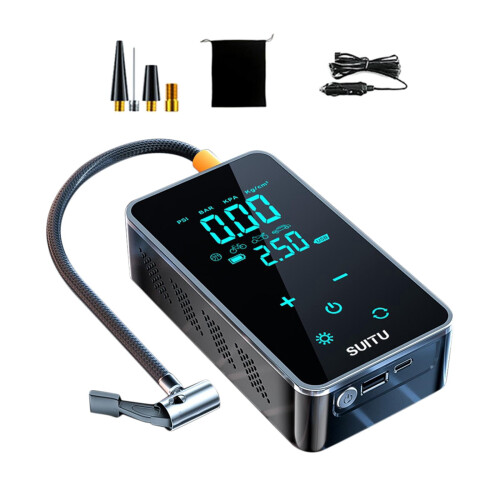 Tire Pump Electrical Compact for Motorcycle 25L/Min 7.4V 2
