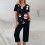 Damen-Sommer-Trainingsset, 2-teilig, Schwarz, XXL 2