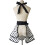 Cotton retro apron for women black handmade 5