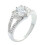 Sterling Silver Crystal Heart Ring for Women 2 pcs 2