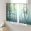 Sheer Curtains Fall Green Gradient 52x54 in Voile Drapes 3