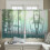Sheer Curtains Fall Green Gradient 52x54 in Voile Drapes 4