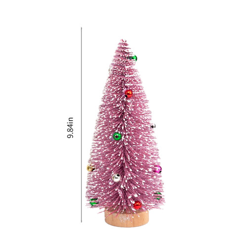 Pink Plastic Christmas Tree Desktop Decoration 25x5x5 cm 1
