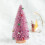 Mini Desktop Christmas Tree with Pink Ornaments 12 inches 3