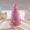 Pink Plastic Christmas Tree Desktop Decoration 25x5x5 cm 3