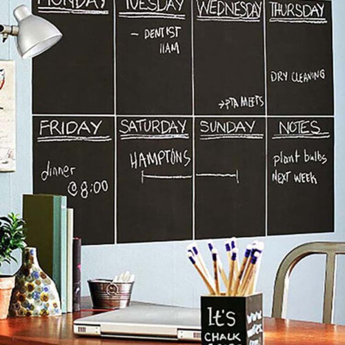 Chalkboard Sticker PVC Removable Black 1 Pc 1