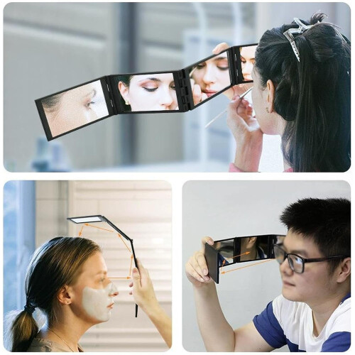 Nishomee Folding Mirror 360 Haircutting Makeup 2 pcs 1