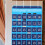 Classroom Organizer Pocket Chart Blue Cloth Iron Numbered 7