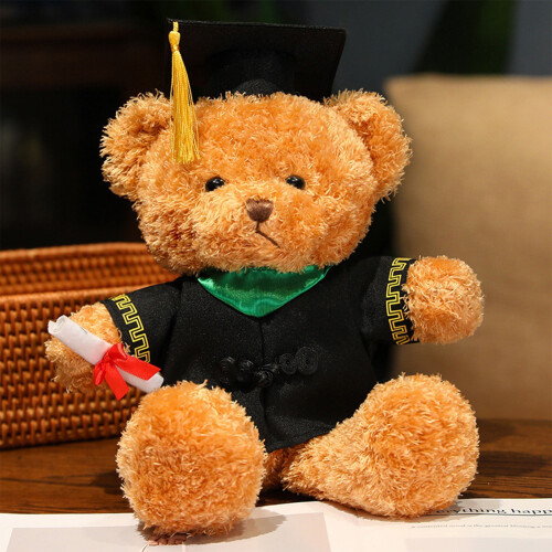 Graduation Bear Plush with Gown Cap Diploma 14 inch 1