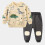 Toddler Boys Sweatsuit Set Cartoon Print Pullover and Knee 2