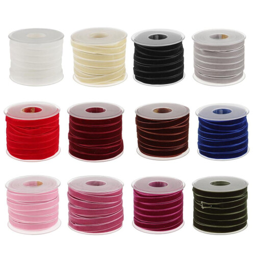 Samtband 10 mm 20 Yards Vintage-Geschenkverpackung 1