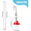Stainless Steel Fan Pull Chains Mushroom Design 6 Pcs 2