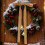 Laços de veludo com sinos para decoração de Natal, 38 x 15 cm (15 x 6 polegadas) 2