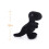 Zwarte pluche dinosaurus van 25 cm. 4