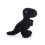Zwarte pluche dinosaurus van 25 cm. 2