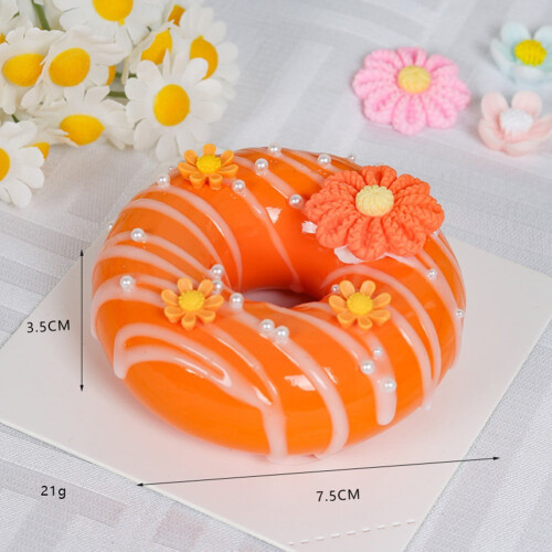 Donut Refrigerator Magnet Home Decoration Orange 1
