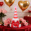 Desktop Ornament Peach Heart Envelope Dolls Set 4