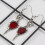 Vintage silver bat drop earrings Gothic punk Halloween 3
