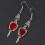 Vintage silver bat drop earrings Gothic punk Halloween 4