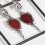 Vintage silver bat drop earrings Gothic punk Halloween 5