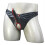 Men's leather briefs crotchless thong underwear black 3