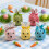 Easter rabbit bow drawstring bag with ears, 1 piece 1