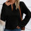 Women's Quilted Pullover Sweatshirt V-Neck Long Sleeve 7