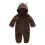 Infant Flannel Romper Solid Color Stitching 1 Pack 5