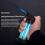 Blue Butane Lighter with Safety Lock and Flame Adjustment 1 6