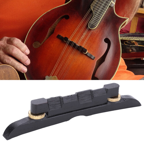 Ebony Mandolin Bridge Smooth Metal Durable 1pc 1