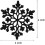 Black Plastic Christmas Snowflake Ornaments 24PCS 3