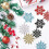 Black Plastic Christmas Snowflake Ornaments 24PCS 4