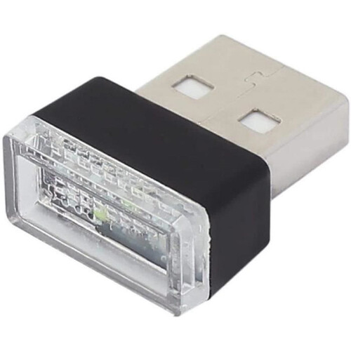 Automobile USB Ambient LED Strip Lamp Red 1pc 1