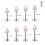 Surgical Steel Labret Stud for Lip Helix Tragus Piercing 8 8