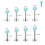Surgical Steel Labret Stud for Lip Helix Tragus Piercing 8 2