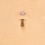 Opal Belly Button Ring 14G Titanium Barbell Pink 6mm 7