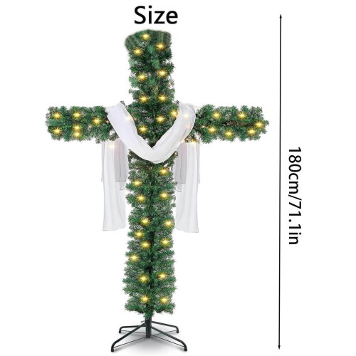 Foldable Pre-Lit Artificial Christmas Tree with LED Lights 2
